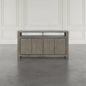 Brownstone 60\" Modern Transitional Media Console TV Stand With Four-Door Cabinet Storage