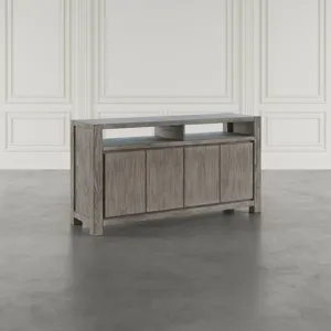 Brownstone 60\" Modern Transitional Media Console TV Stand With Four-Door Cabinet Storage