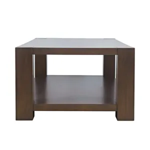 Brownstone 50\" Transitional Modern Block-Frame Coffee Table With Storage And Wheels