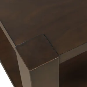 Brownstone 24\" Transitional Modern Block-Frame Square End Table With Storage