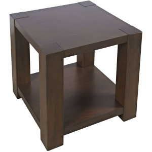Brownstone Three Piece Living Room Transitional Rectangular Coffee Table With End Tables Set