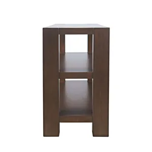 Brownstone 50\" Transitional Modern Block-Frame Sofa Console Table With Shelves