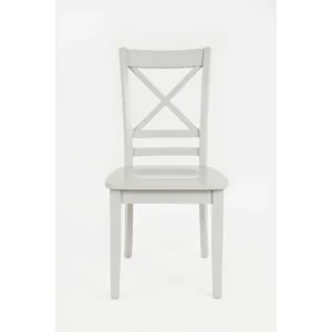 Simplicity 3-Piece Solid Wood Drop-Leaf Extension Dining Set With X-Back Chairs