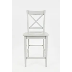 Simplicity Solid Wood Classic X-Back Counter Stool(Set Of 2)