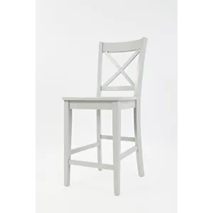 Simplicity Solid Wood Classic X-Back Counter Stool(Set Of 2)