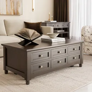 Brentwood Modern Transitional Lift-Top Coffee Table With Storage