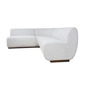 Milano Performance Fabric Modern Banquette Upholstered Sectional Bench Seating With Five Seats And Corner Wedge