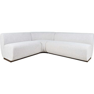 Milano Performance Fabric Modern Banquette Upholstered Sectional Bench Seating With Five Seats And Corner Wedge