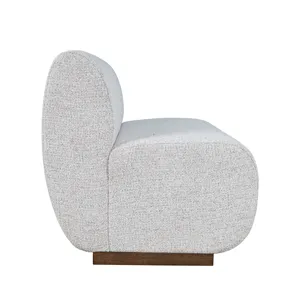 Milano Modern Banquette Upholstered Sectional Two Seat Bench With Performance Fabric
