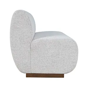 Milano Modern Banquette Upholstered Sectional Three Seat Bench With Performance Fabric