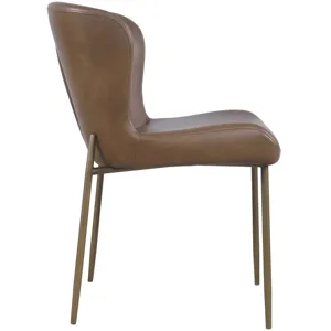 Easley Upholstered Curved-Back Modern Dining Chairs With Metal Legs Set Of 2