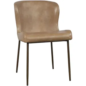 Easley Upholstered Curved-Back Modern Dining Chairs With Metal Legs Set Of 2