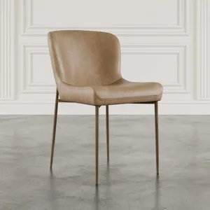 Easley Upholstered Curved-Back Modern Dining Chairs With Metal Legs Set Of 2