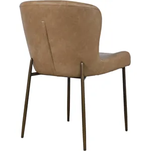 Easley Upholstered Curved-Back Modern Dining Chairs With Metal Legs Set Of 2