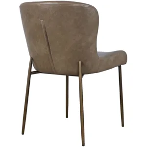 Easley Upholstered Curved-Back Modern Dining Chairs With Metal Legs Set Of 2