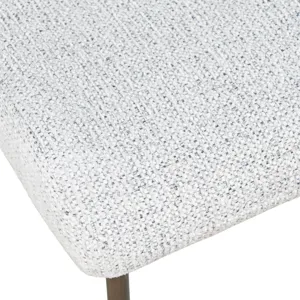 Gibson Modern Upholstered Dining Chair With Performance Fabric And Antique Brass Legs Set Of 2