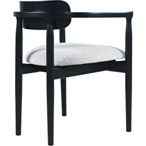 Linden Mid-Century Modern Upholstered Dining Chair With Sculpted Back And Arms Set Of 2