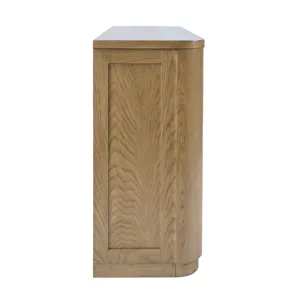 Janzen 50\" Minimalist Modern Curved Storage Console TV Cabinet With Adjustable Shelves