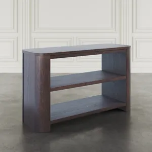 Janzen 50\" Contemporary Modern Sofa Console Table With Open Storage Shelves