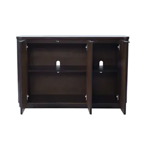 Janzen 50\" Minimalist Modern Curved Storage Console TV Cabinet With Adjustable Shelves
