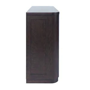 Janzen 50\" Minimalist Modern Curved Storage Console TV Cabinet With Adjustable Shelves