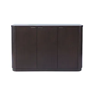 Janzen 50\" Minimalist Modern Curved Storage Console TV Cabinet With Adjustable Shelves