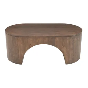 Luna Modern Architectural Three Piece Curved Living Room Table Set