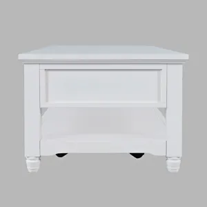 Westport Modern Farmhouse 50\" Coffee Table With Storage And Caster Wheels