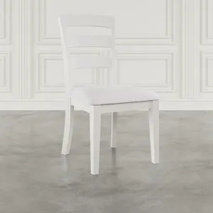 Westport Modern Farmhouse Upholstered Ladderback Dining Chair Set Of 2