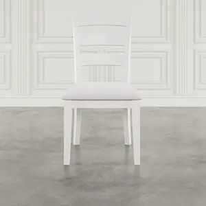 Westport Modern Farmhouse Upholstered Ladderback Dining Chair Set Of 2