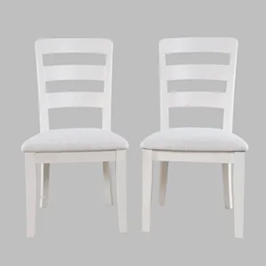 Westport Modern Farmhouse Upholstered Ladderback Dining Chair Set Of 2