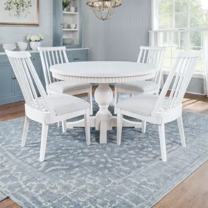 Westport Modern Farmhouse Upholstered Dowelback Dining Chair Set Of 2