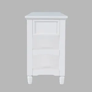 Westport Modern Farmhouse 50\" Sofa Console Table With Storage Drawers And Shelves