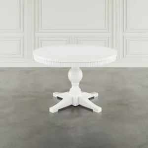 Westport Modern Farmhouse 66\" Round-To-Oval Pedestal Dining Table