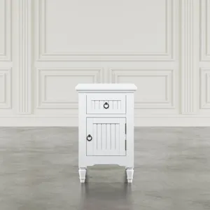 Westport Modern Farmhouse USB Charging Storage Cabinet Chairside End Table