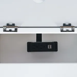 Westport Modern Farmhouse USB Charging Storage Cabinet Chairside End Table