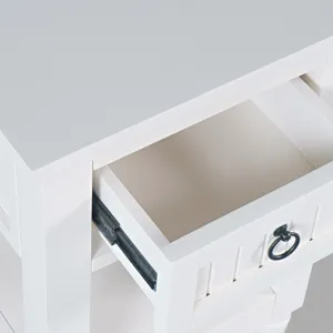 Westport Modern Farmhouse Chairside End Table With Storage Shelf