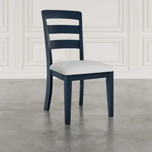 Westport Seven Piece Modern Farmhouse 66" Pedestal Dining Set With Upholstered Ladderback Chairs