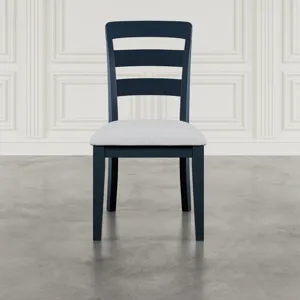 Westport Modern Farmhouse Upholstered Ladderback Dining Chair Set Of 2