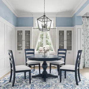 Westport Modern Farmhouse Upholstered Ladderback Dining Chair Set Of 2