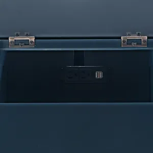 Westport Modern Farmhouse USB Charging Storage Cabinet Chairside End Table