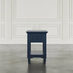 Westport Modern Farmhouse Chairside End Table With Storage Shelf