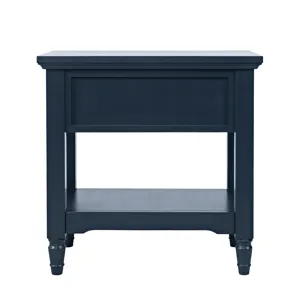 Westport Modern Farmhouse Chairside End Table With Storage Shelf
