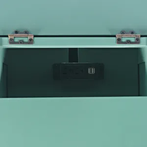 Westport Modern Farmhouse USB Charging Storage Cabinet Chairside End Table