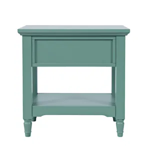 Westport Modern Farmhouse Chairside End Table With Storage Shelf