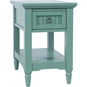 Westport Modern Farmhouse Chairside End Table With Storage Shelf