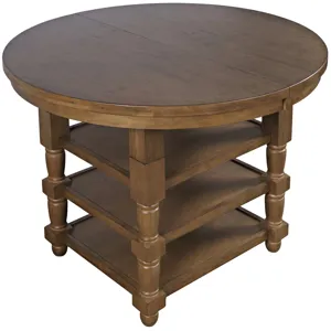 Winchester Classic Farmhouse 5-Piece Round Dining Set With Extension Table
