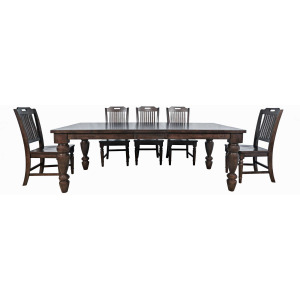 Winchester Classic Farmhouse Rectangular 5-Piece Dining Set With Extension Table