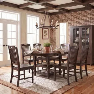 Winchester Classic Farmhouse 7-Piece Oval Dining Set With Extension Table