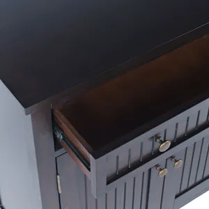 Bridgton 58\" Slat Panel Door Sideboard Cabinet Farmhouse Transitional Storage With Adjustable Shelv